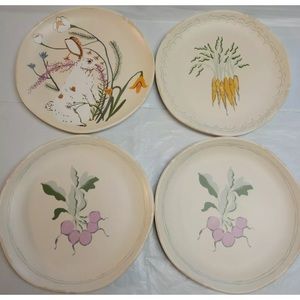Salad Plates 9” Target Threshold Melamine Easter White Bunny Rabbit Carrot 4
